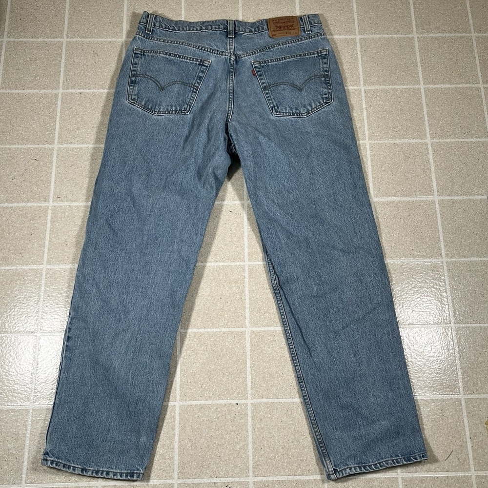 Vintage Levi's 550 Jeans Mens 36x31 Light Blue Denim Wide Leg Baggy Skate Grunge